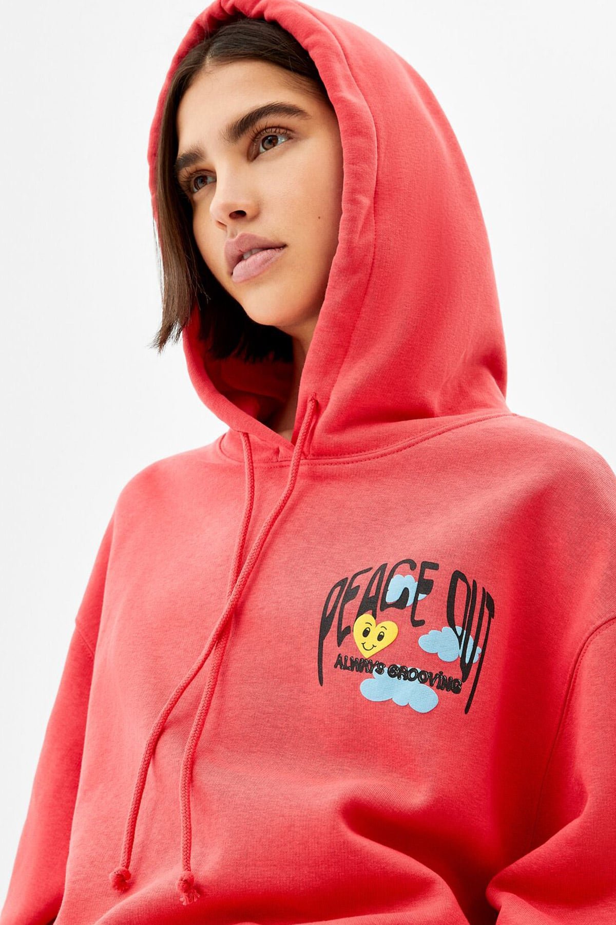 Rose Printed Hoodie - الصورة 3