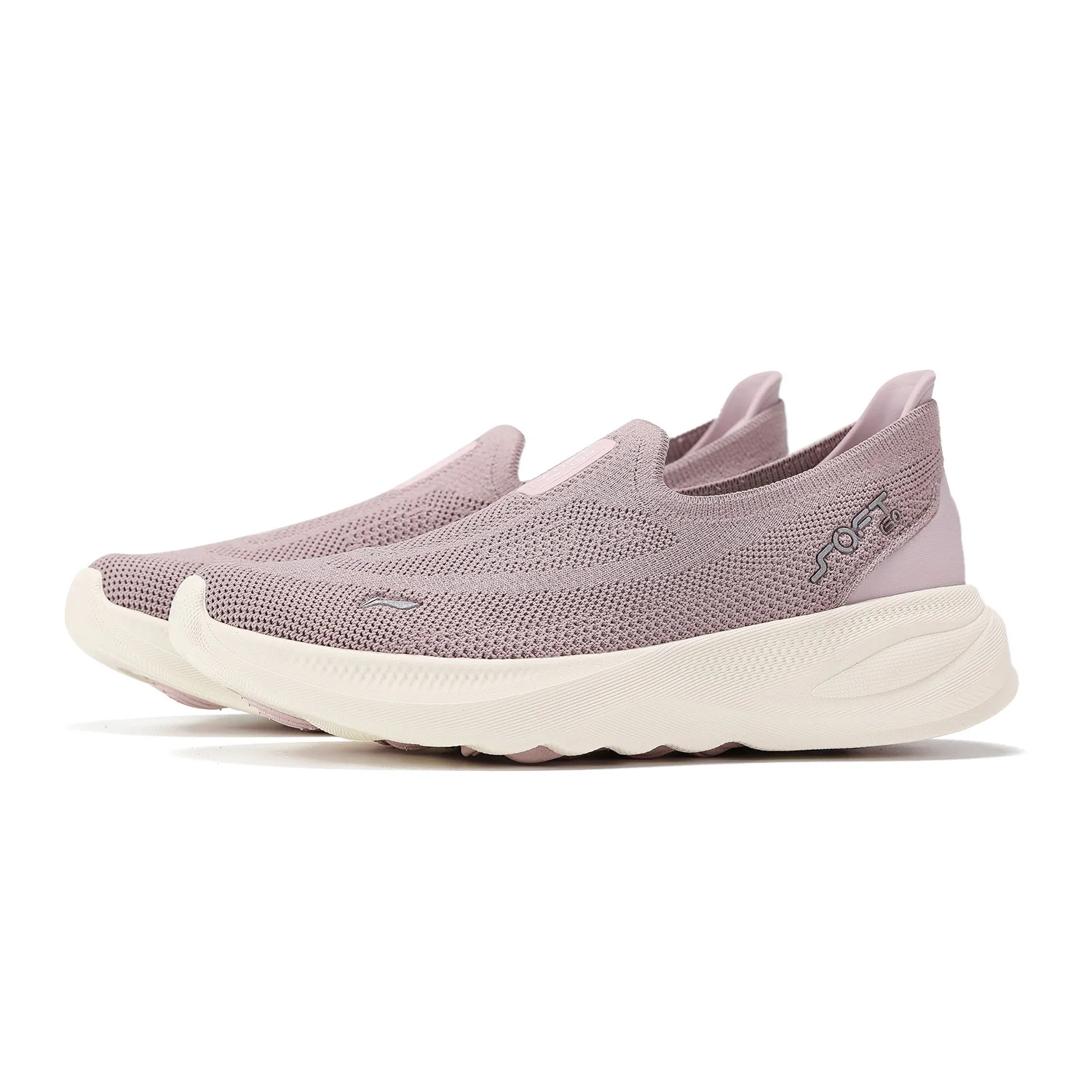 حذاء Li-Ning النسائي SOFT GO 2 KNIT سهل الارتداء للمشي اليومي، حذاء رياضي مريح ومرن وقابل للتنفس AGLV018 - الصورة 5