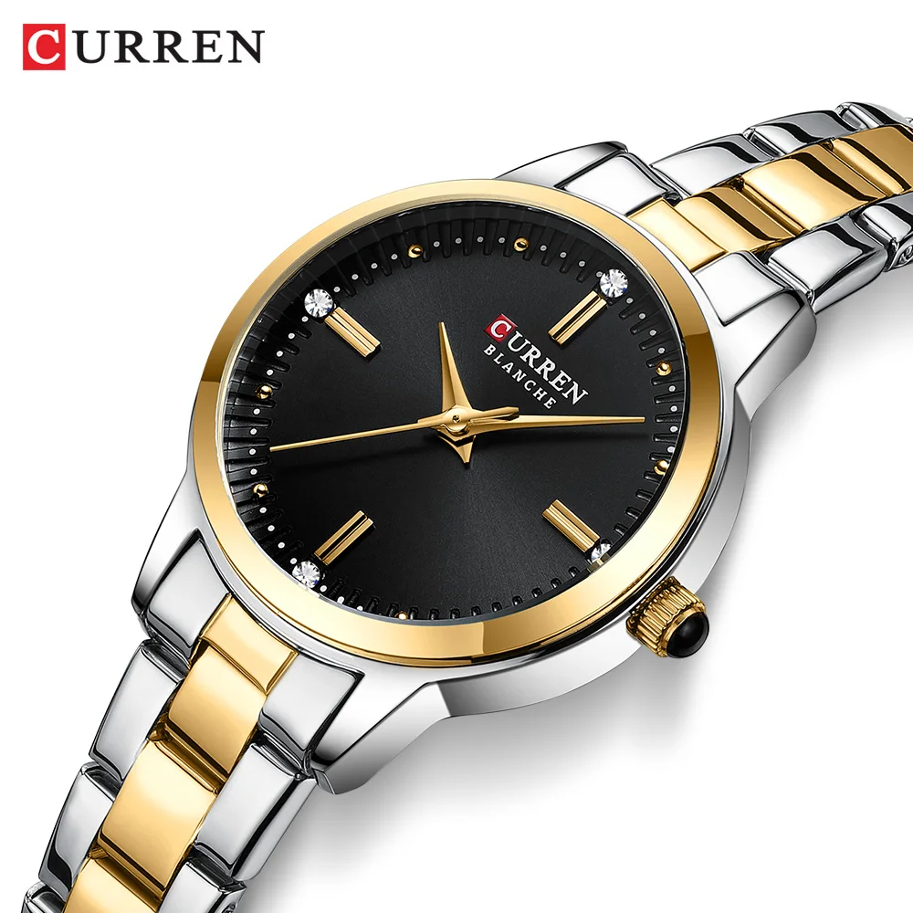 CURREN-ساعة يد كوارتز نسائية ، أصلية ، قرص روماني ، ألماس مبهر ، مقاومة للماء ، مضيئة ، فاخرة ، عصرية ، جديدة - الصورة 3