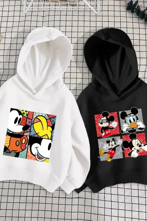 في خريف وشتاء 2026، سترات ميكي ماوس للأولاد والبنات، قمصان كرتونية عصرية للأطفال