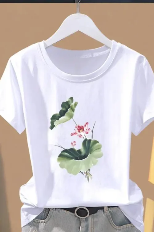 مشروط أنثى طباعة فراشة البوب موضة عادية قصيرة الأكمام تي شيرت ملابس حريمي بلايز المتضخم تي شيرت