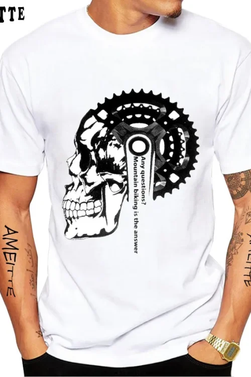 تي شيرت رجالي برقبة دائرية وأكمام قصيرة نمط مطبوع مثير للاهتمام على الطراز الأوروبي والأمريكي تي شيرت جرافيك من نسيج البوليستر