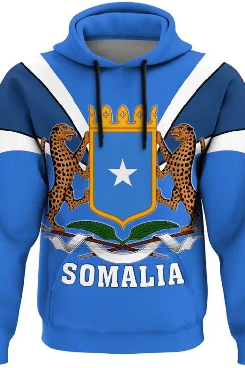 أفريقيا الصومال العلم خريطة ثلاثية الأبعاد طباعة هوديي للرجال الملابس الوطنية شعار الجرافيك بلوزات عادية الصبي رياضية الاطفال البلوز